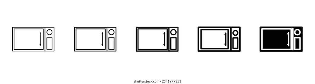 ícone de micro-ondas Ilustração de contorno simples