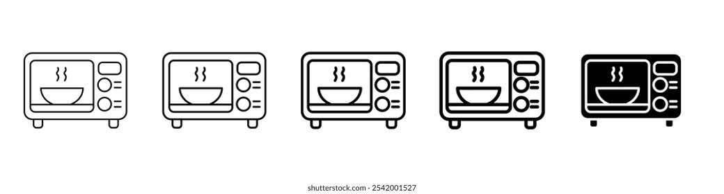 ícone de micro-ondas Ilustração de contorno simples