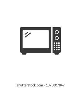 Microwave icon simple silhouette flat style vector illustration on white background