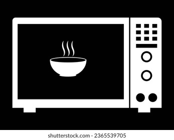 Microwave icon simple silhouette flat style vector illustration on white background