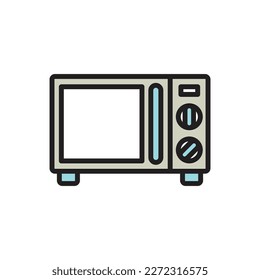 Icono de microondas Ilustración vectorial simple