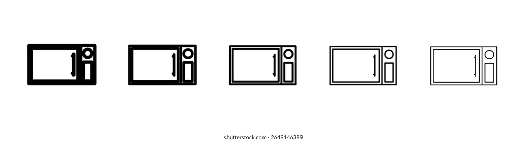 ícone de micro-ondas simples vetor contorno logotipo