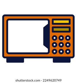 Microwave icon, suitable for a wide range of digital creative projects. 