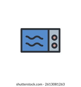 Microwave icon. Microwave Symbol sign for mobile concept and web design. Vector icon, Logo illustration, Vector graphics