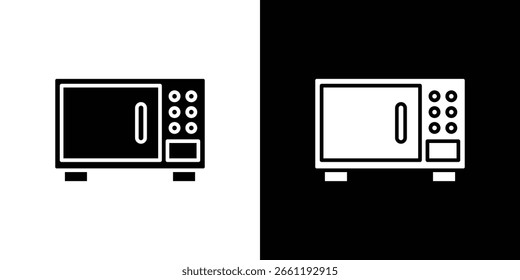 Símbolo de icono de microondas. Diseño simple y plano para Web y App móvil