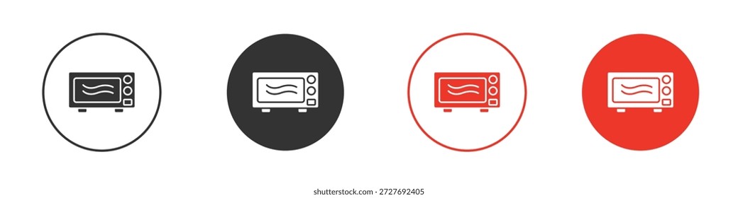 Símbolo de ícone de micro-ondas. Design simples e plano para aplicativos móveis ou da Web. Logotipo de ilustração Vetor mínimo.