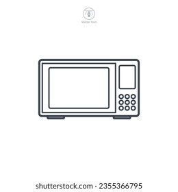 Microwave icon symbol vector illustration isolated on white background