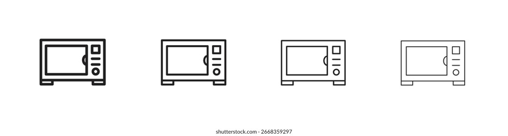 Microwave icon symbols collection. Vector EPS 10