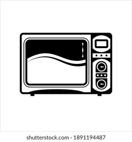 Mikrowellensymbol, Mikrowellenvektorkunst-Illustration