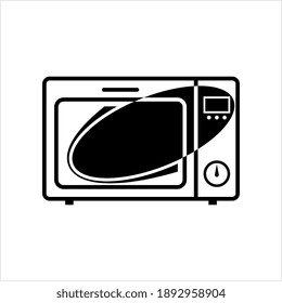 Icono de microondas, Ilustración de arte del vector de microondas