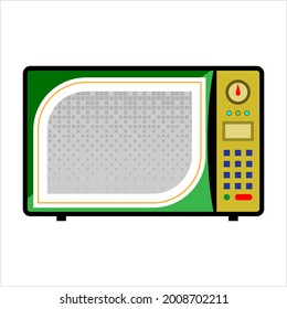 Icono de microondas, Ilustración de arte del vector de microondas