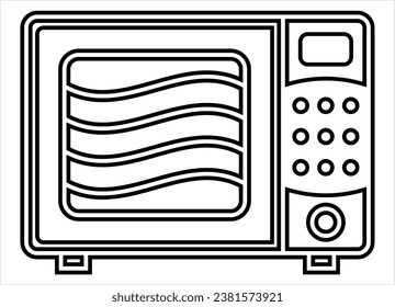 Microwave Icon, Microwave Vector Art Illustration