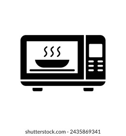 Ilustración de diseño vectorial de icono de microondas