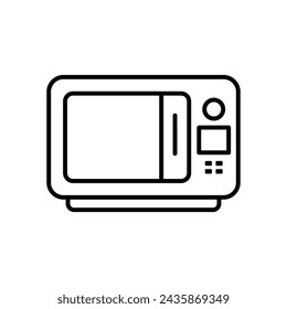 Ilustración de diseño vectorial de icono de microondas