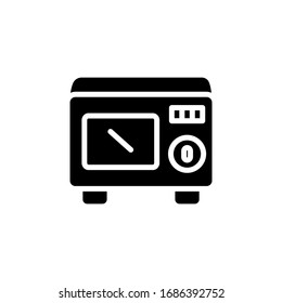 Plantilla de diseño vectorial de icono de microondas