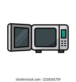 microwave icon vector design template in white background