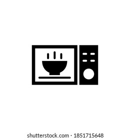 Icono de microondas, vector, diseño de estilo de glifo