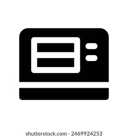 icono de microondas. icono de glifo de Vector para su Sitio web, móvil, presentación y diseño de logotipo.
