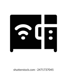 icono de microondas. icono de glifo de Vector para su Sitio web, móvil, presentación y diseño de logotipo.