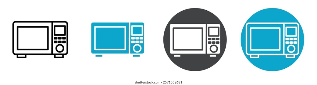 microwave icon Vector illustration in black