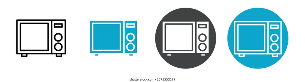 microwave icon Vector illustration in black