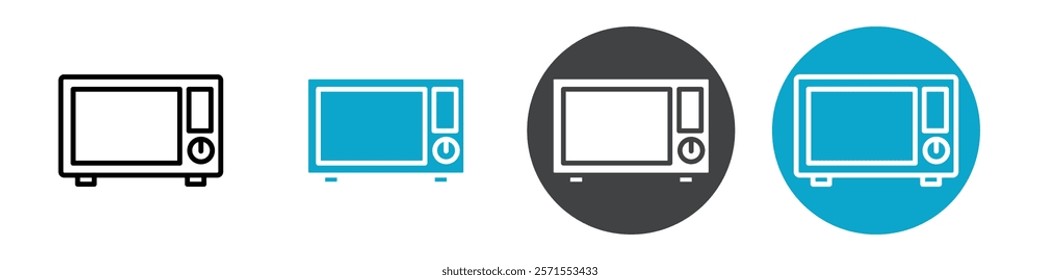 microwave icon Vector illustration in black