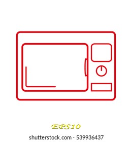 microwave, icon, vector illustration EPS 10