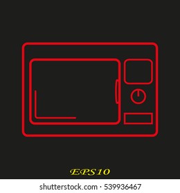 microwave, icon, vector illustration EPS 10