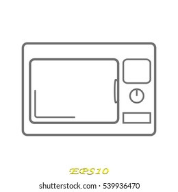 microwave, icon, vector illustration EPS 10