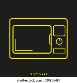 microwave, icon, vector illustration EPS 10
