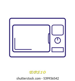 microwave, icon, vector illustration EPS 10