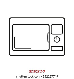 microwave, icon, vector illustration eps10