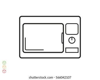 microwave, icon, vector illustration eps10