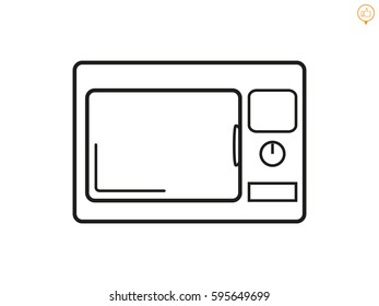microwave, icon, vector illustration eps10