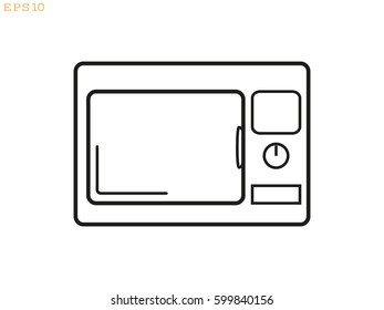 microwave, icon, vector illustration eps10