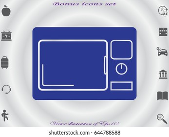 microwave, icon, vector illustration eps10