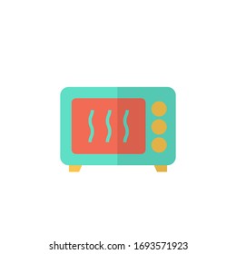 Icono de microondas ilustración de estilo plano. aislado sobre fondo blanco