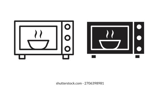 Ilustração de vetor de ícone de micro-ondas. Design plano. Símbolos de vetor de design gráfico.