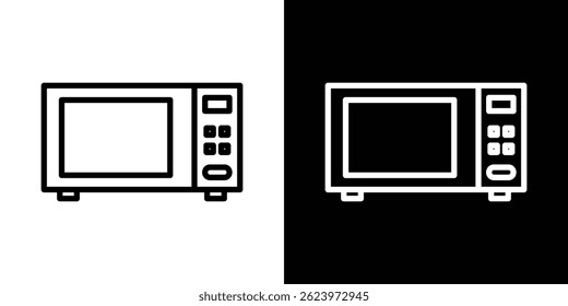 Vetor de ícone de micro-ondas, modelo de logotipo de ilustração em estilo moderno