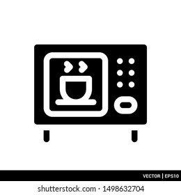 Microwave icon vector illustration stock logo template. EPS 10