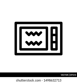 Microwave icon vector illustration stock logo template. EPS 10