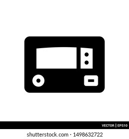 Microwave icon vector illustration stock logo template. EPS 10