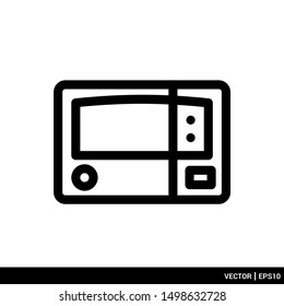 Microwave icon vector illustration stock logo template. EPS 10