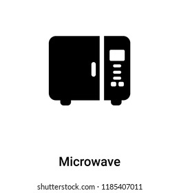 Microwave icon vector isolated on white background, logo concept of Microwave sign on transparent background, filled black symbol