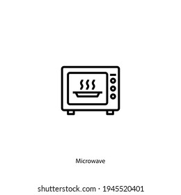 microwave icon vector isolated on white background