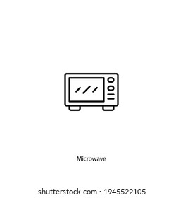 vector de icono de microondas aislado en fondo blanco