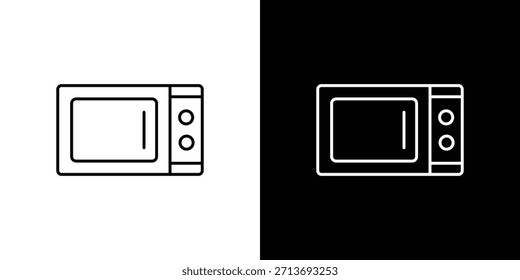 ícone de micro-ondas vetor logotipo contorno. símbolos de linha fina