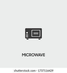 microwave icon. microwave vector on gray background