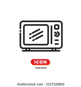 Vector de icono de microondas en fondo blanco