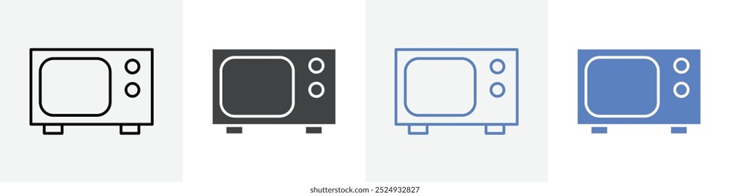 Conjunto de Vector de iconos de microondas para el Web